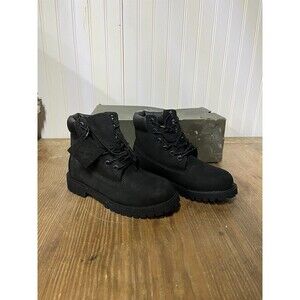 Timberland 6 Inch Premium Waterproof Boot - Black Nubuck TB 012709 3.5 Juniors